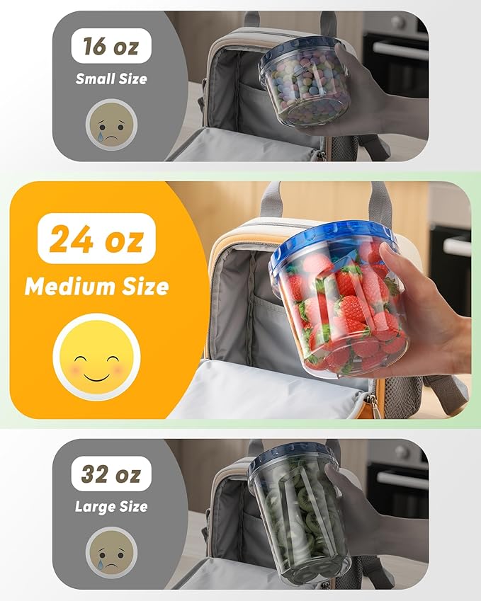 6 Pack-24 oz Freezer Storage Containers, Plastic Food Storage Containers - Image 5