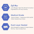 Medical Soft Max™ Nitrile Exam Gloves, Powder-Free Latex-Free Food Safe Clean - Image 2