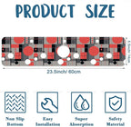 Abstract Geometric Sink Splash Guard Faucet Mat Vintage Tile Super Absorbent - Image 2