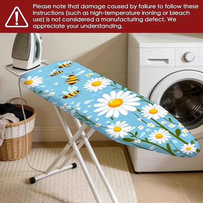 Nuxovilar Ironing Board Cover Needle Cotton 15x54 Inches | Ironing Board Cover - Image 7