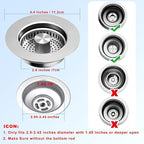 2 Pack Kitchen Sink Drain Strainer & Stopper - Image 7