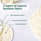 20 Packs Organic Reusable Makeup Remover Pads, Washable Bamboo Cotton Rounds - Image 3