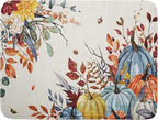 Giwawa Fall Dish Drying Mat for Kitchen Countertop, Watercolor Autumn Teal Blue by Giwawa