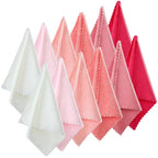 Syhood 12 Pieces Face Wash Cloth 12 x 12 in Makeup Remover Cloths Towel Coral by Syhood