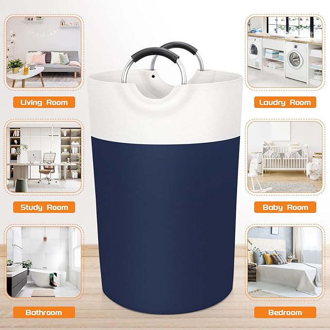 BlissTotes 115L Laundry Basket, Freestanding Laundry Hamper, Collapsible Dirty - Image 7
