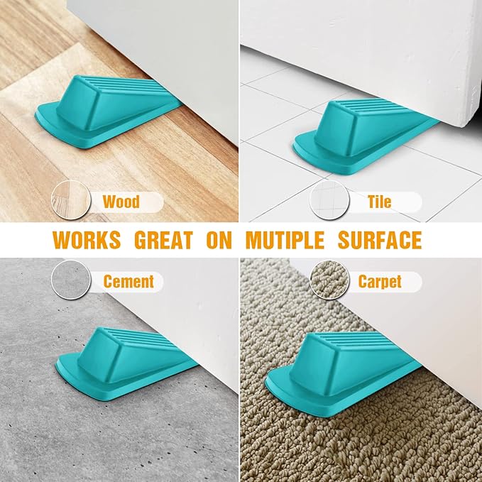 Crosize Door Stoppers for Bottom of Door, Premium Rubber Door Stops, Sturdy - Image 3