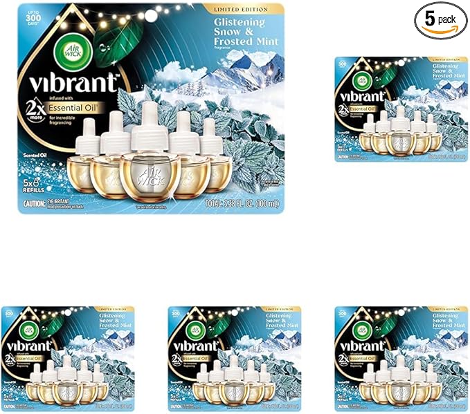 Air Wick Plug In Advanced Scented Oil, Glistening Snow Frosted Mint, by AirWick