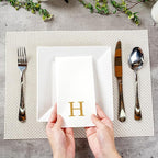 Luxenap 15.8 X 7.9 Inch Linen-Feel Guest Towels, 2000 Lettered Hand Towels - Image 5