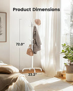 Pipishell Coat Rack with 14 Hooks, Freestanding Coat Rack Stand - Image 6
