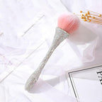 WOKOTO 1pcs White Shiny Rhinestone Nail Art Dust Brushes - Image 7
