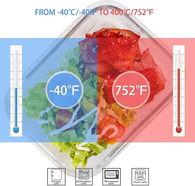 18 Piece Glass Food Storage Containers - Image 3