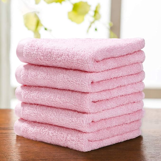 Yoofoss Washcloths Towel Set 10 Pack Baby Rayon Derived from Bamboo Wash Cloth - Image 3