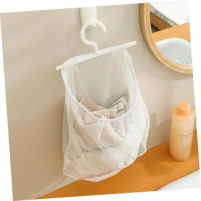 2pcs Mesh Bag with Hook Hanging Laundry Bags Multi-functional Mesh Bags - Image 5