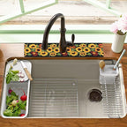 Sink Faucet Absorbing Mat, 2 Pack Drying Mat Around Faucet Sink Splash Guard - Image 2