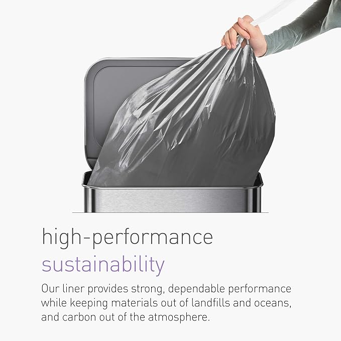 simplehuman Code J 200 Count, Genuine Odorsorb Custom Fit Liners, Drawstring - Image 4