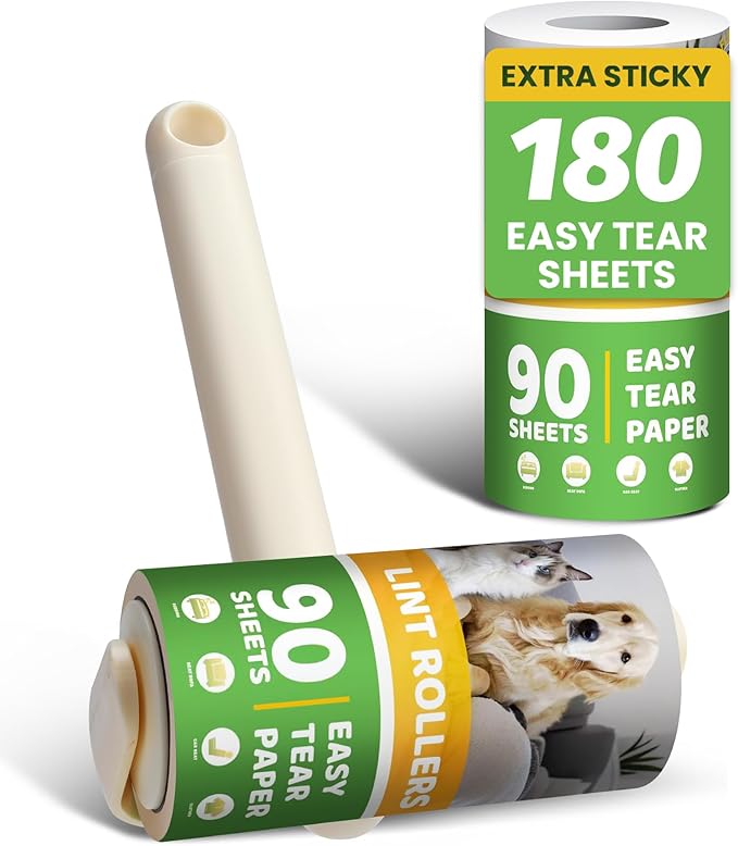 Lint Roller 2-in-1 Rotatable Handle Pet Hair Remover by Unknown