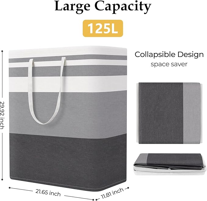 StorageRight Laundry Basket Hamper Large Collapsible Laundry Hamper - Image 2