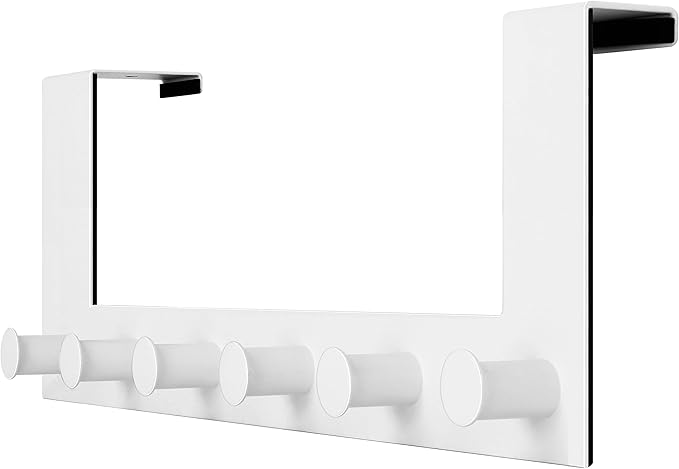 WEBI Over The Door Hooks, Door Hanger, Over The Door Towel Rack, 6 Peg Hooks by WEBI