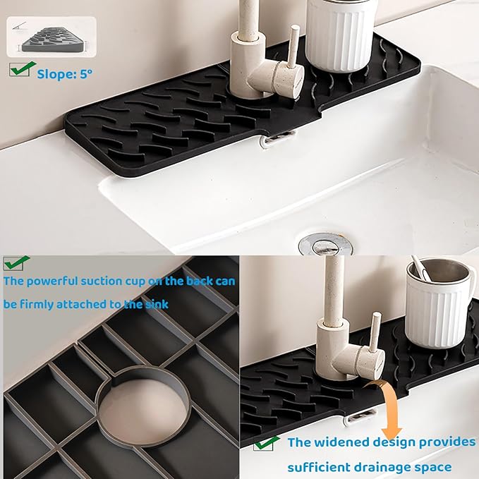 Silicone Faucet Splash-Proof pad, Universal Faucet Cover, Suitable - Image 4