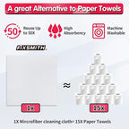 FIXSMITH White Microfiber Cleaning Cloth, 11.5"X11.5" Cleaning Rags - Image 4