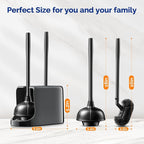 HAMITOR Toilet Plunger Bowl Brush Combo：Heavy Duty Rubber - Image 7