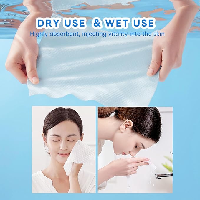 Single Use Face Towels, Ultra Soft and Thick, Disposable Makeup Remover Facial - Image 4