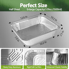 Thickened 10 Pack Heavy Duty Aluminum Pans, 9x13 Aluminum Foil Pans Disposable - Image 3