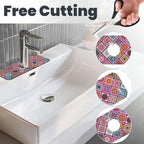 Boho Mandala Bohemian Floral Kitchen Sink Splash Guard Faucet Mat Super - Image 3