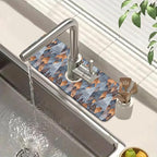 Abstract Mountain Sink Faucet Absorbing Mat Mountain Landscape Super Absorbent by Unknown