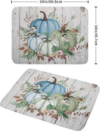 Fall Blue Pumpkin Dish Drying Mat 18x24 inch Autumn Harvest Dish Rack Mats - Image 2