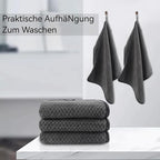 KinHwa Microfiber Hand Towels for Bathroom Soft and Absorbent Face Towels Grey - Image 7