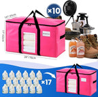 TAILI 10 Pack Pink Extra Large Moving Bags, Heavy Duty Totes - Image 6