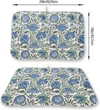 Vintage Blue Sage Green Floral Dish Drying Mat 18 x 24 Inch Boho Floral Drying - Image 6
