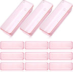 Maitys 12 Pcs Clear Drawer Organizer 9 x 3 x 2 Inches Plastic Rectangle Trays by Maitys