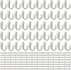 IBosins 50PCS Coat Hooks Wall Mounted Single Prong Robe Hook - Image 2