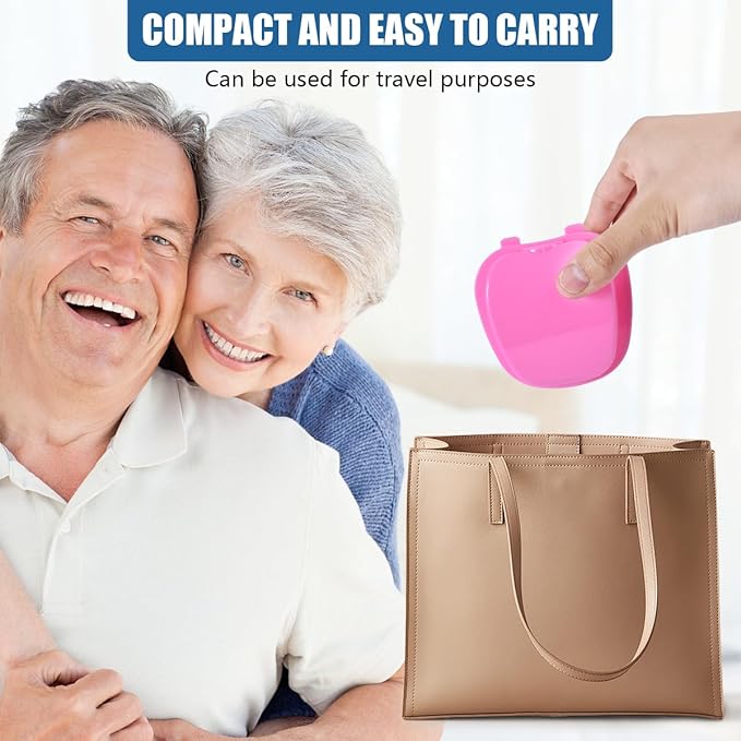 Pink Denture Bath Case Cup Box Holder Storage Container - Image 8