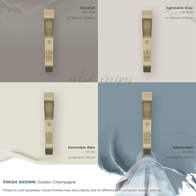 Amerock H37003BBZ | Emerge Double Prong Decorative Wall Hook | Golden Champagne - Image 7