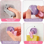 Geelin Dish Glove Clip with Suction Cup Easy Install Removable Purple Pink - Image 7