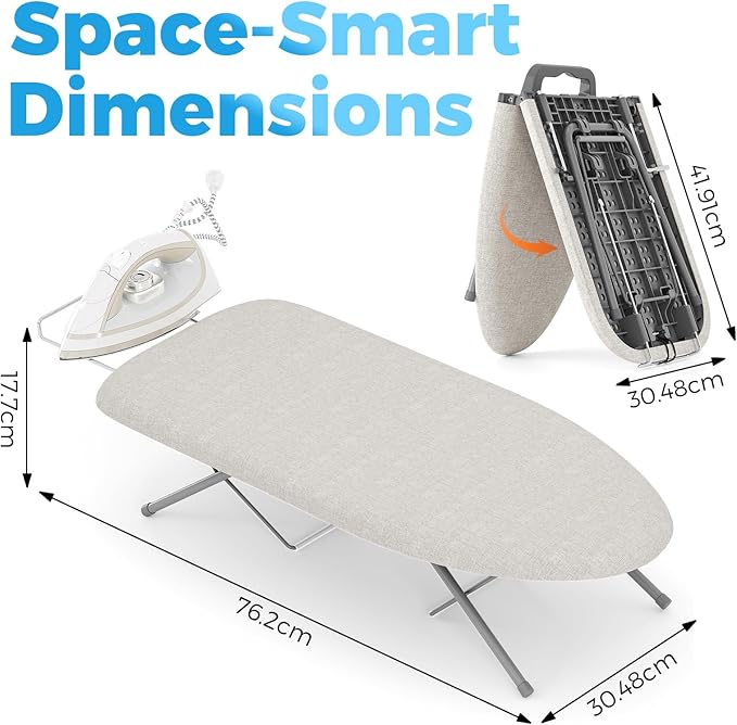 KINGBOARD Tabletop Ironing Board, Small Ironing Boards - Image 2