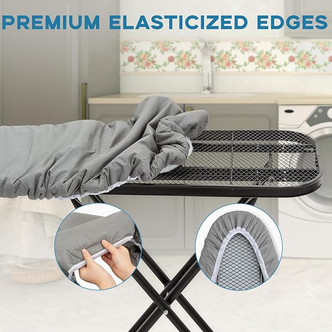 Small Ironing Board Cover 13"x43", RAINHOL Iron Board Replacement Cover and Pad - Image 4