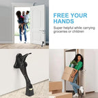 6 Packs Black Door Stops, Heavy Duty Kickdown Door Stopper, One Touch - Image 2
