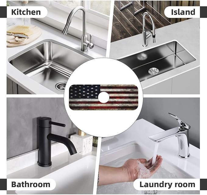 American flag Kitchen sink faucet pad, strong water absorption, anti slip - Image 8