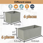 Drawer Organizer Clothes, Foldable Fabric Dresser Organizer Closet Organizers - Image 4