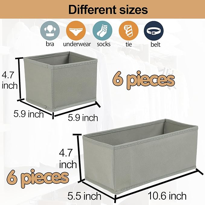 Drawer Organizer Clothes, Foldable Fabric Dresser Organizer Closet Organizers - Image 4