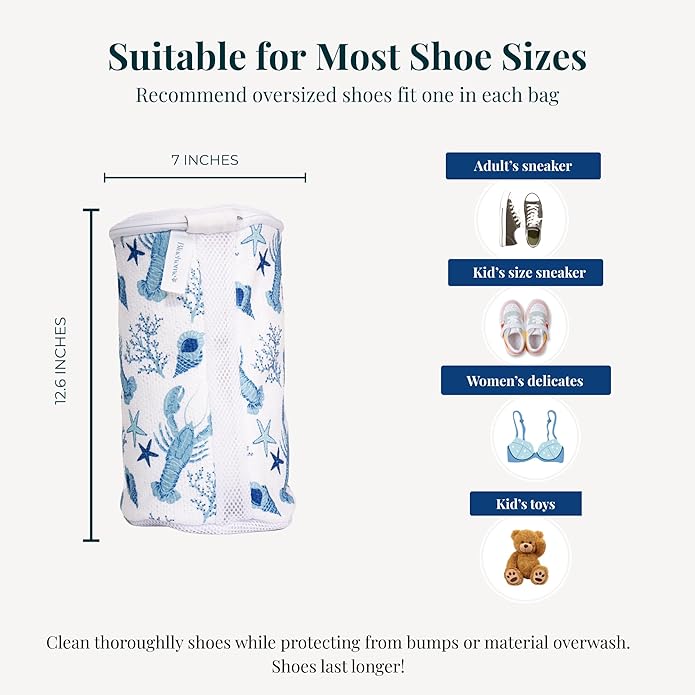 Bluehome Shoe Washing Machine Bags – Protective Mesh Laundry Bags - Image 5