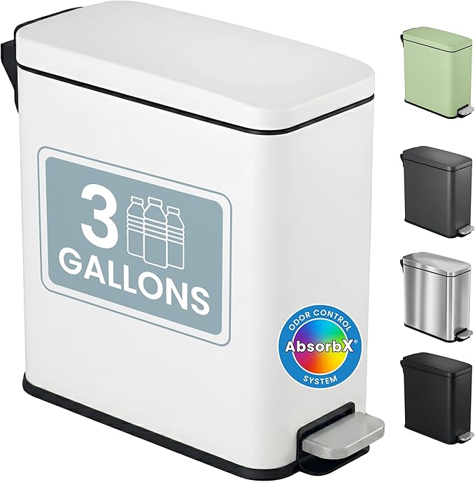 iTouchless 3 Gallon Slim Bathroom Trash Can by iTouchless