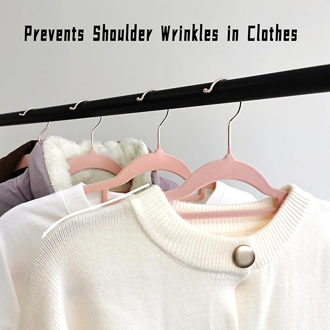 Pink Velvet Hangers 30 Pack - Image 4