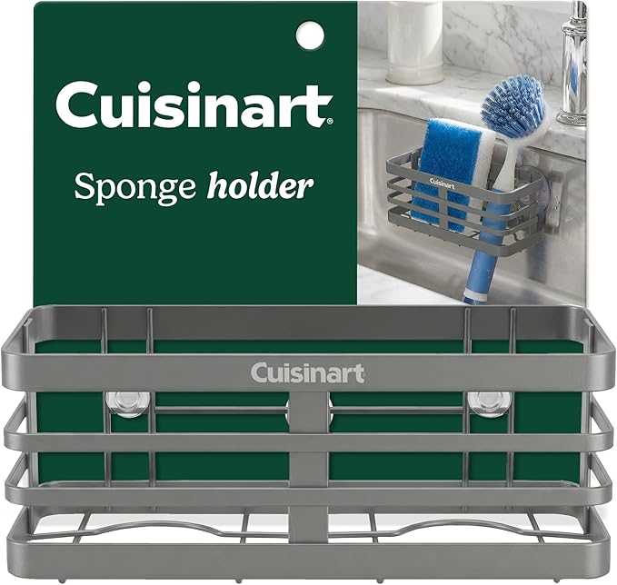 Cuisinart Sponge Holder for Kitchen Sink—Metal Sink Caddy by BestBrands