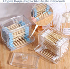 Swab Holder Canisters with Lid, Bathroom Qtip Dispenser Apothecary Jars - Image 6