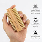 2 Pack Firm Boar Bristle Nail Brush, Hard Beech Wood Handle, Two Sided - Image 4